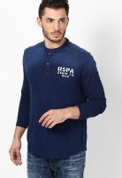 U.S. Polo Assn. Blue Henley T-Shirt