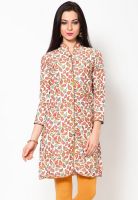 VEDA White Printed Tunics