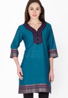 Vani Blue Solid Kurtis