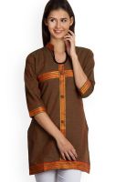 Vani Brown Solid Kurtis