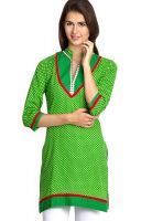 Vani Green Solid Kurtis