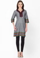 Vani Grey Solid Kurtis