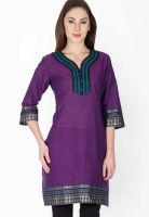 Vani Purple Solid Kurtis