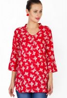 Vani Red Printed Kurtis