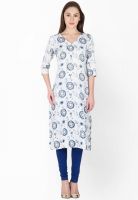 Vani White Printed Kurtis