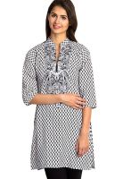 Vani White Printed Kurtis