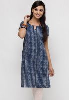 W Blue Printed Kurtis