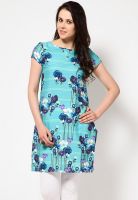 W Green Printed Kurtis