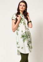 W Green Printed Kurtis