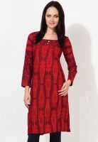 W Maroon Printed Kurtis