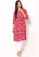 W Pink Printed Kurtis