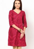 W Pink Printed Kurtis