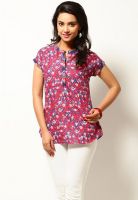 W Red Printed Kurtis