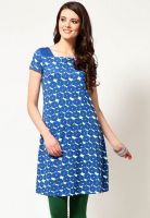 W White Printed Kurtis