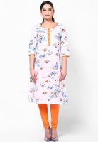 W White Printed Kurtis