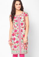 W White Printed Kurtis