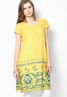 W Yellow Printed Kurtis