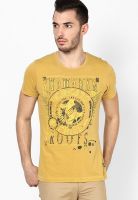 s.Oliver Yellow Round Neck T-Shirt