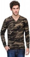 Dazzgear Printed Men's V-neck Multicolor T-Shirt