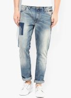 Ed Hardy Blue Mid Rise Slim Fit Jeans