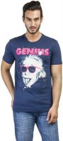 Einstine Printed Men's Round Neck Blue T-Shirt