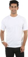 Fidato Solid Men's Round Neck White T-Shirt