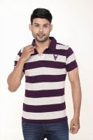 Gleneagles Striped Men's Polo Neck Multicolor T-Shirt