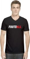 Hueman Printed Men's V-neck Black T-Shirt