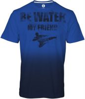 Huetrap Graphic Print Men's Round Neck Blue T-Shirt