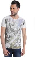 Jack & Jones Printed Men's Round Neck White T-Shirt