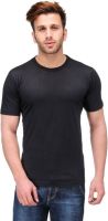 Koolpals Solid Men's Round Neck Black T-Shirt