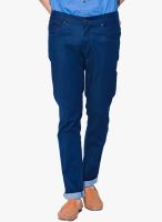Mufti Blue Mid Rise Narrow Fit Jeans