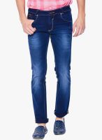 Mufti Blue Mid Rise Skinny Fit Jeans