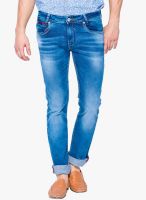 Mufti Blue Mid Rise Slim Fit Jeans