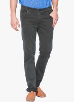 Mufti Green Mid Rise Narrow Fit Jeans