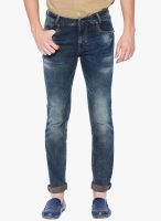 Mufti Green Mid Rise Slim Fit Jeans