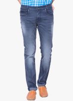 Mufti Grey Mid Rise Slim Fit Jeans
