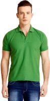 Nimya Solid Men's Polo Neck Green T-Shirt