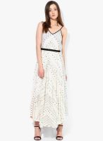Soup White Colored Printed Maxi Dress