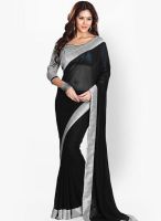 Sourbh Sarees Black Embroidered Saree