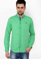 The Indian Garage Co. Green Slim Fit Casual Shirt