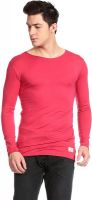Tinted Solid Men's Round Neck Red T-Shirt