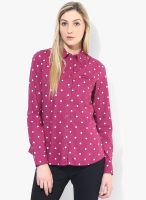 Tommy Hilfiger Purple Printed Shirt