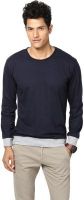 Unisopent Designs Solid Men's Round Neck Dark Blue, Grey T-Shirt