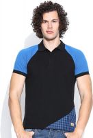 United Colors of Benetton Solid Men's Polo Neck Black T-Shirt