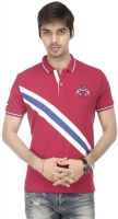 Vettorio Fratini Striped Men's Polo Neck Red T-Shirt