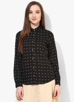 Annabelle By Pantaloons Black Printed Shirt