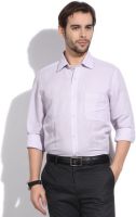 Arrow Men's Solid Casual Linen Purple Shirt