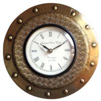 Brass Wall Clock by Saaga