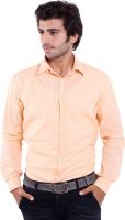 Deeksha Men's Solid Casual Orange Shirt
